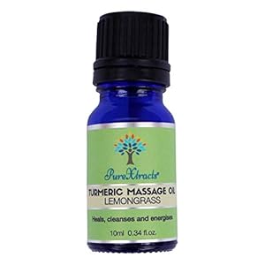 Turmeric Massage Oil with Lemongrass, 100% Natural, Arthritis Relief, Great After Exercises, Anti-inflammatory, Smells Amazing (10ML) – by PureXtracts