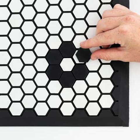 Letterfolk Doormat Tile Set - Color Tile for Customizable Mat Design - Set of 75, Black Cover
