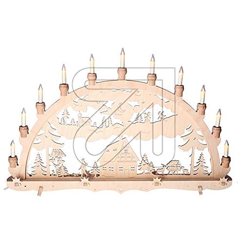 Arche lumineuse bois coloré grand modèle LB1355 pour veillées chaleureuses