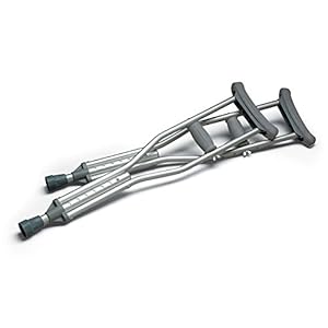 MediChoice Crutches, Adjustable, Aluminum Fits 5 Feet 10 Inches to 6 Feet 6 Inches, 131477710A (1 Pair)