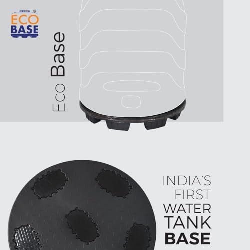 Image of Eco Water Tank Plastic Base | Water Tank Stand Heavy Duty - (1000 Ltrs), Black