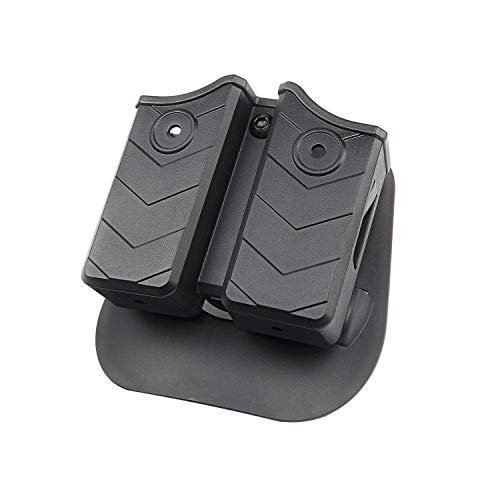 efluky Magazin Holster Magazintasche Pistole Passt für Walther P99/Sig Sauer p226/Glock 17 19/CZ p-09/Beretta/H&K/Browning/Ruger/Steyr/S&W/Taurus, Paddle 60°