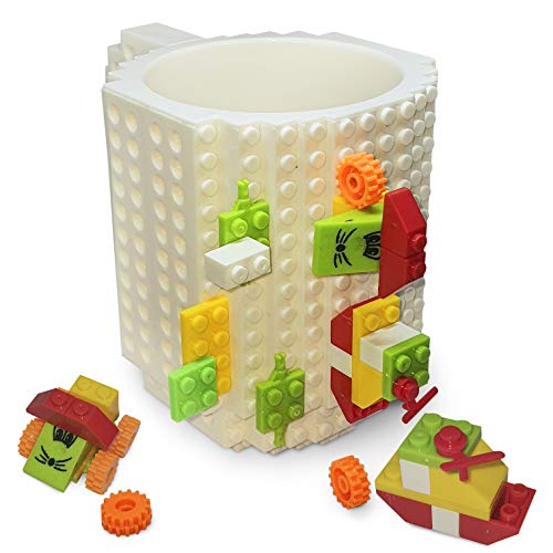 Brick Mug Build-On DIY by LassGO - Creative Novelty Coffee Cup compatible
