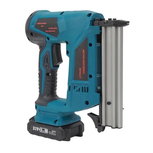 Cordless Brad Nailer, Electric Nail Gun Kit with Lithium Battery, Charger, Woodworking Tools for Wood Inlay Fixed Furniture Production Woodworking (US)