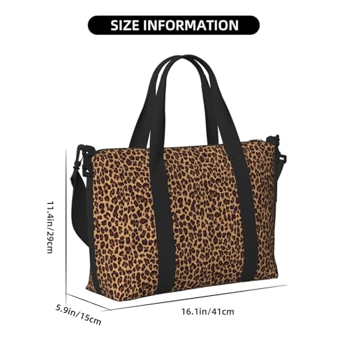 Laptop Tote Bag for Women Work - Leopard Print Overnight Weekender Bags for Women Travel, Gym Bag for Women Men, Carry On Shoulder Weekender Gym Bag for Travel, Yoga3