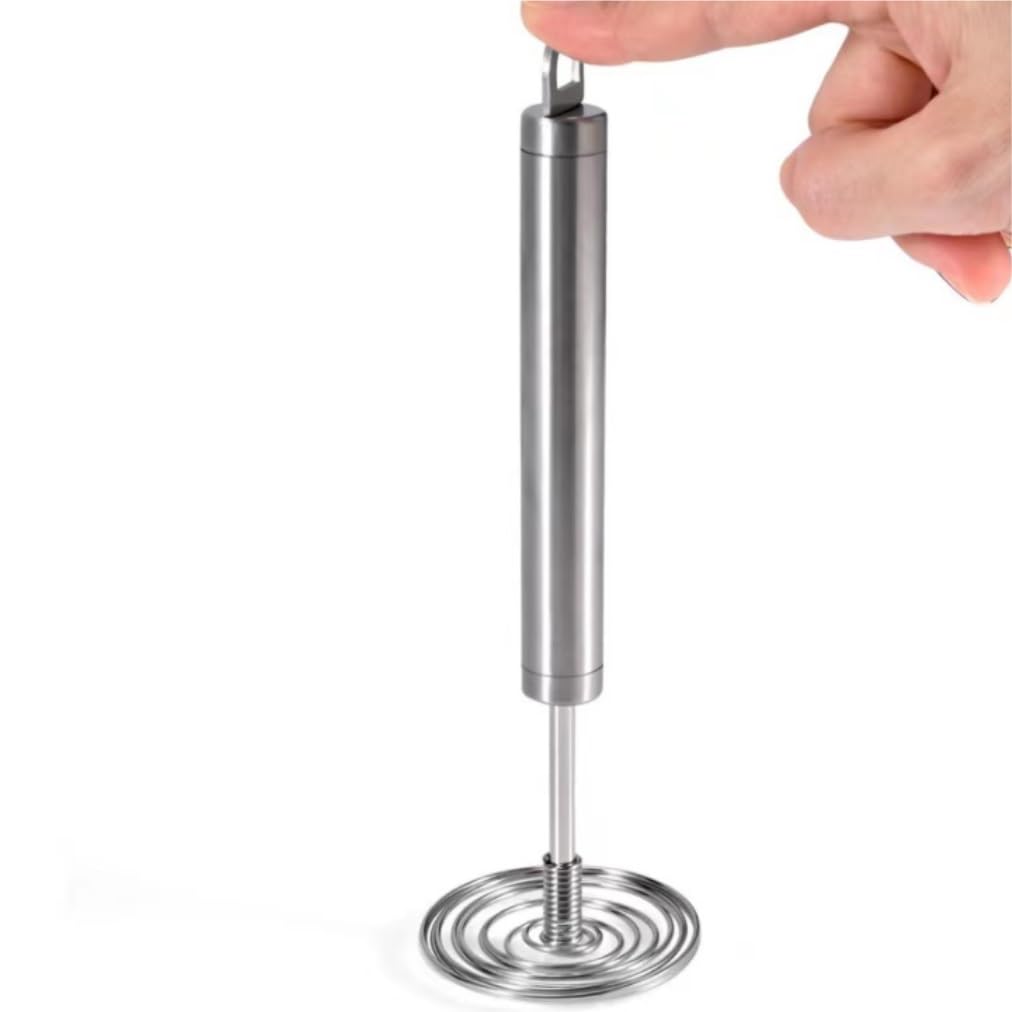 Varillas de Batir para Cocinar Batidor De Huevos Manual De Acero Inoxidable, Batidor De Huevos En Espiral con Resorte, Suministros De Cocina, Batidor De Bolas Huevos, Espumar, Batir