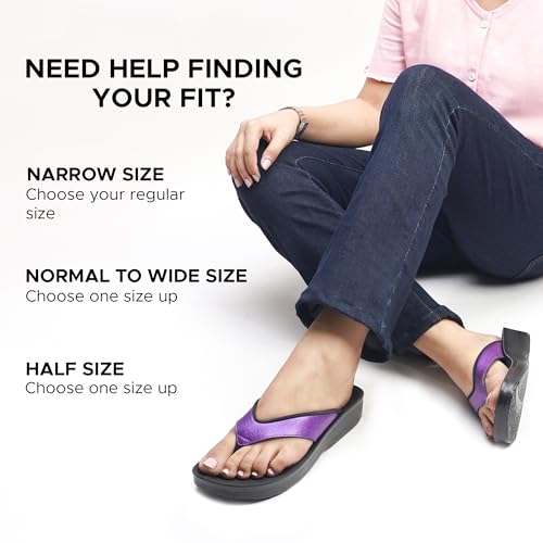 Image of AEROTHOTIC Original Orthotic Comfort Thong Style Flip Flops Sandals for Women with Arch Support for Comfortable Walk