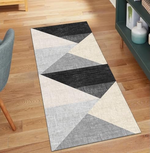 Alfombra antideslizante negra 50x450 cm lavable pasillo hogar 2