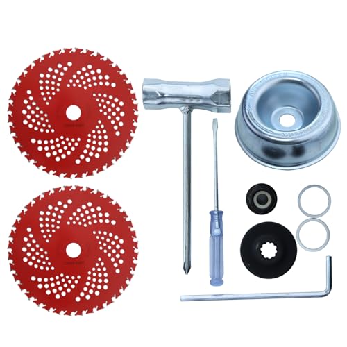 Atunee 9" x 36T Carbide Tip Brush Cutter Blades for Stihl Fit for Husqvarna Trimmer Brush Cutter Lawnmower-2Pack