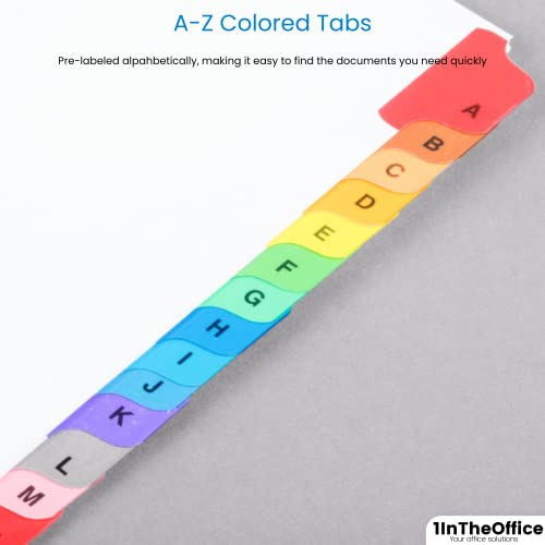 1InTheOffice Alphabetical Dividers For 3 Ring Binders