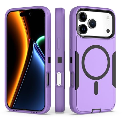 showdd Designed for iPhone 17 Pro Case, Purple Black