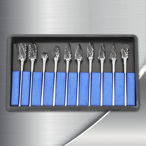 Set de 10 fresas rotativas de carburo de tungsteno miniatura 2
