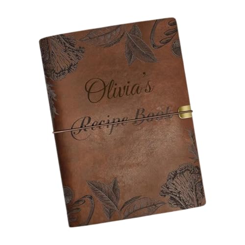 Personalized Custom Engraved Leather Recipe Book...