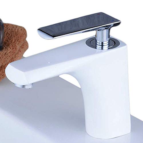 Preisvergleich Produktbild Badarmaturen Waschtischarmatur Einhebelmischer Mischbatterie Bad Waschbecken Armaturen Badezimmer Wasserhahn Waschtisch Armatur,Weiß