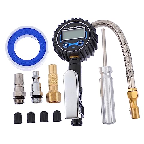 Zerodeko 1 Set Digital Display Tire Pressure Gauge Quick Inflate Measure Reliable Precision for Car Safety Essential for Tire Maintenance and Leak Prevention