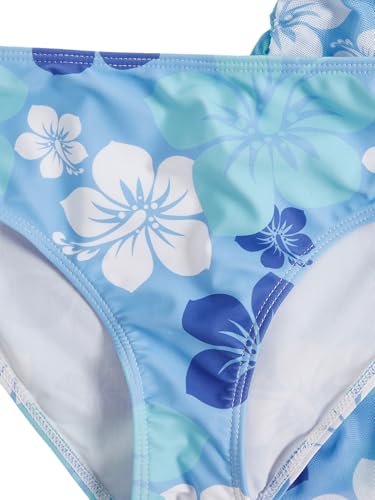 Girl's 3 Piece Floral Print Bikini Y2K High Cut Triangle Swimsuit Bathing Suit with Cover Up Beach Skirt4