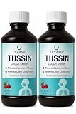 Revasol Tussin Cough Syrup, Mucus Clear for Phlegm and Congestion, Tussin Guaifenesin Liquid & Chest Decongestant for Adults and Kids 12 and Up, Expectorant Mucus Support Liquid 2 Pack