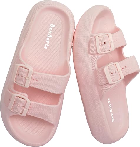 Image of BenSorts Pillow Sandals for Women Men Thick Sole Adjustable Buckles EVA