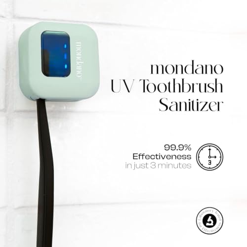 Image of Mondano UV-C Toothbrush Sanitizer and Holder, Travel Case Cover Cap
