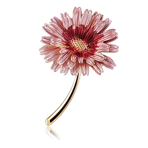 Broche marguerite en alliage anti-baillant pour fixer les cols de manteaux et vestes