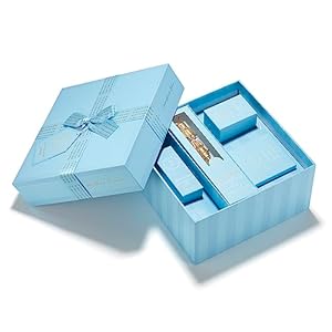 Something Blue Bridal Make Up Brushes, Spectrum Makeup Brushes Set with Kabuki Brush, Powder Puff and Makeup Sponge, Soft Synthetic Bristles, 8 Piece Brush Set and Keepsake Box