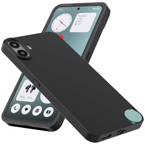 WFTE Case Compatible with Nothing CMF Phone 1 Phone Case Soft TPU Ultra-Slim Stylish Protective Cover for Nothing CMF Phone 1 [Drop Protection, Non-slip] - Matte Black