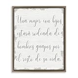 Stupell Industries Rodeada de Hombres Guapos フレーム入りフローターキャンバスウォールアート