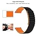 Tasikar 22mm Bands Compatible with Samsung Galaxy Watch 3 45mm Band, Silicone Magnetic Clasp [Double Sided Wearable] Replacement Bracelet Strap for Watch 46mm, Orange-black