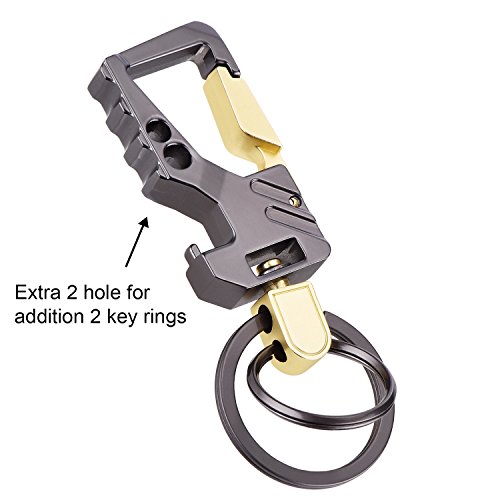 2 Pack Car Key Chain Bottle Opener Keychain For Men And Women (Gun And Gold) #TOP3