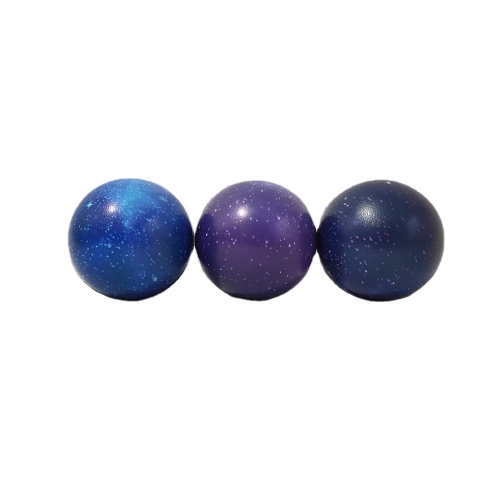 YSJJZRL Starry Sky Sponge Ball Fitness Grip Power Ball Universe Eight PlanetsSolar System Moon Solid Sponge Ball Training Ball (Starry Sky Ball 3pcs)