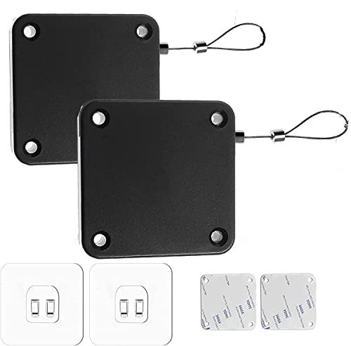 CAM2 Cierrapuertas automático de 2 piezas, cierrapuertas automático con sensores, sin agujeros, con cordón, cierrapuertas, cierre automático la mayoría de las puertas