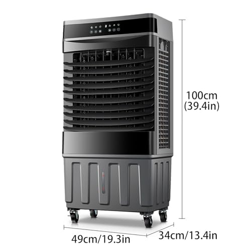 Raffrescatore evaporativo portatile, unità di climatizzazione 3 in 1 con serbatoio dell'acqua, timer di 12 ore per uso domestico e in ufficio, sistema di raffreddamento efficiente, ideale per ambient