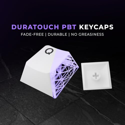 Image of Kreo Swarm 75% Wireless Mechanical Keyboard with Pre-lubed Switches, 5-pin Hot Swap PCB and 5 Layers Sound Absorption (All White, Huano Speed /Starling Switches)