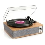🔹 [3 VELOCIDADES 33/45/78 RPM COMPATIBLE CON TODOS LOS VINILOS] Reproduce discos de 7”, 10” y 12” con total precisión. Compatible con LP, EP y singles, este giradiscos ofrece una experiencia versátil ideal tanto para coleccionistas como para nuevos usuarios.