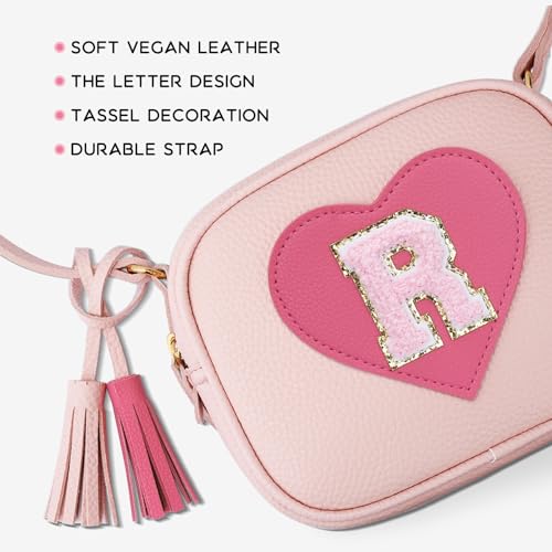 Image of KKXIU Birthday Gifts for Girls Initial Toddler Purse Cute Kids Crossbody Bag