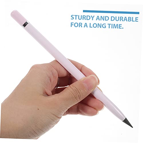 TOGEVAL 2pcs Infinite Pencil Metal Inkless Pens Erasable Pencils No Sharpening Required for Artists - Thumbnail 4