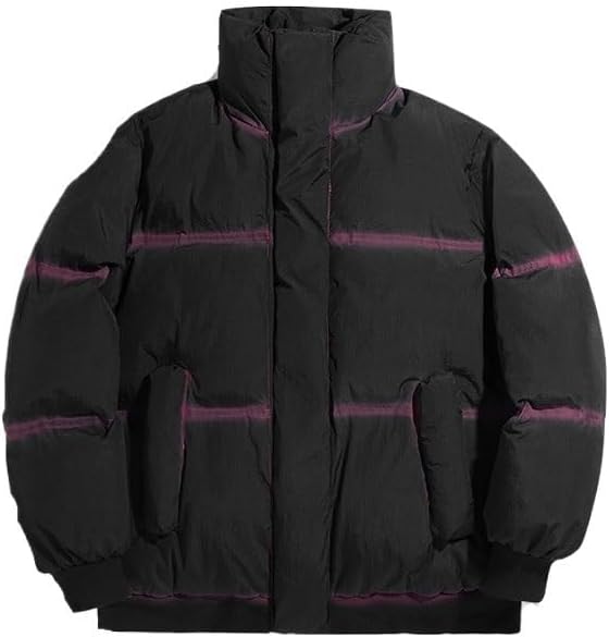 Versatile Stand Up Collar Thickened Cotton Padded Jacket for Men Women on The Street