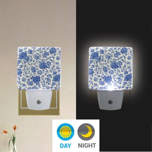 Lámpara de noche LED con sensor de luz azul miniatura 4