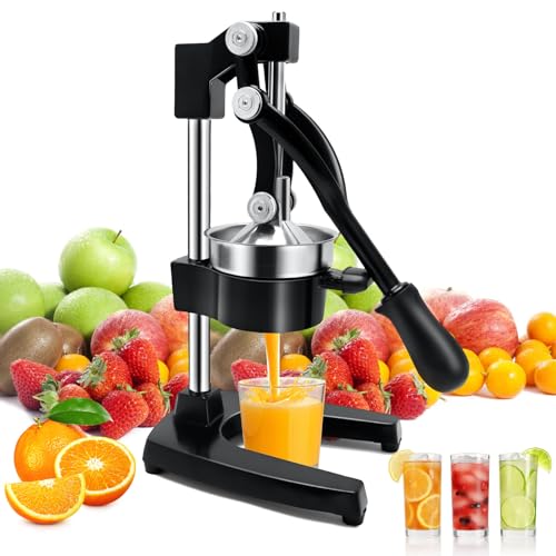 Manual juicer,Manual Fruit Press Juicer,Commercial Citrus Juicer,Professional Manual Lemon Squeezer for Lemon, Pomegranate,Orange Juice | Heavy Duty Hand Press Fruit Juicer and Lime Squeezer Stand