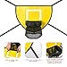 lasuroa Trampoline Basketball Hoop Attachment Set, Basketball Goal for Trampoline with 3 Mini Basketball and 1 Pump, Waterproof Basketball Game Accessories for All Ages (Yellow)
