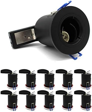 sanlumia 10 X LED Fire Rated Downlight Can GU10 Recessed Ceiling Twist & Lock Downlight IP20 Chrome