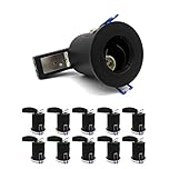 10 X Sanlumia LED Fire Rated Downlight Can GU10 Recessed Ceiling Twist & Lock Downlight IP20 Black