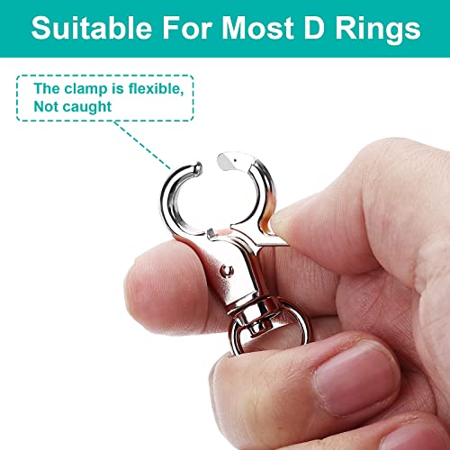 Cobee erkennungsmark Clips mit Ringen, 4 Stück Clips mit 10 Stück Ringen für Hunde- und Katzenhalsbänder, Geschirr