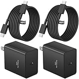 45W Super Fast Charger Type C, 2Pack 45W USB C Charging Block with 10ft USB C to Type C Cables for Samsung Galaxy S25 S24+/UltraS23/S22/S21/S20/Note10/20 iPhone 16/15 Pro,Pro Max USB C Charger