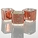 Richland Rose Gold Mercury Square Votive Holders Set of 12
