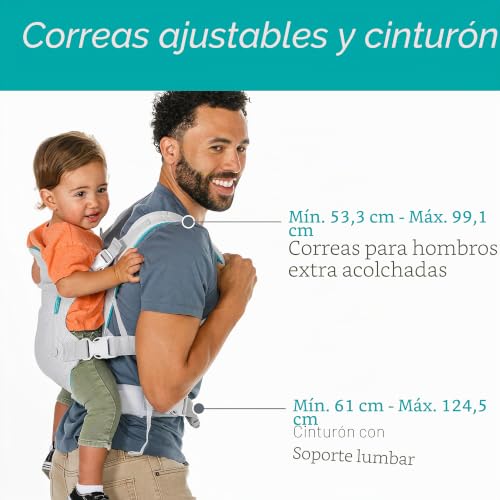 Miniatura 3 de Infantino - Portabebés Transpirable Flip Convertible 4 In 1 - Cintura Ajustable Y Correas De Felpa - Mochilla Portabebés Ergonómico Y Cómodo - Fácil De Limpiar - Para Bebés De 3,6 A 14,5 Kg