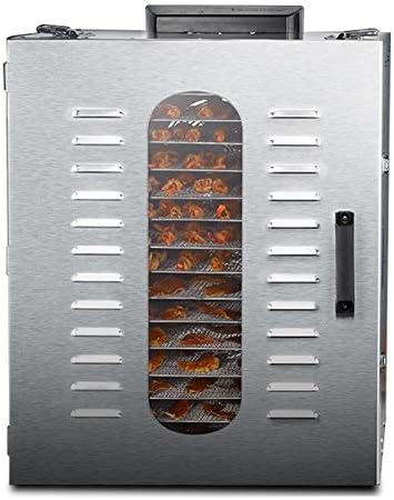 Commercial Food Dehydrator,All Stainless Steel Beef Jerky Machine 16 Trays Electric Fruits Dryer with Digital Timer and Temperature Control Air Circulation Heating
