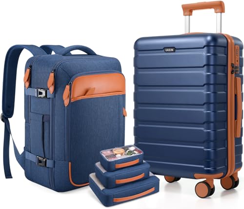 Roadcheer Juego De Maletas Rígidas Con 4 Ruedas Grandes, Pc Ligero Maletín De Viaje Con Cerradura Tsa, Azul - Marrón, Koffer-Set 5tlg, Moderno Roadcheer Juego De Maletas Rígidas Con 4 Ruedas Grandes, Pc Ligero Maletín De Viaje Con Cerradura Tsa, Azul - Marrón, Koffer-Set 5tlg, Moderno