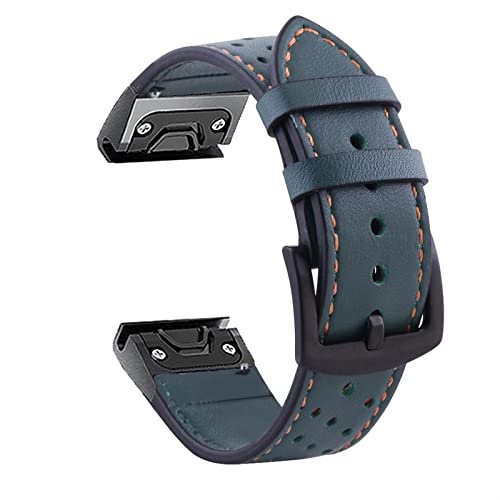 Bracelet montre sport cuir anti irritation à dégagement rapide pour Fenix 6X et 5X