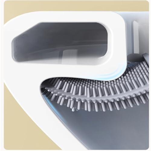 Image of Silicone Toilet Brush 2 Pieces,RV Toilet Brush ,Flexible Brush Head Clean Gaps,Detachable Handle Wall Mounted RV Supplies ,Suitable for RV, Camping Vehicles, and Household Bathroom Cleaning Supplies